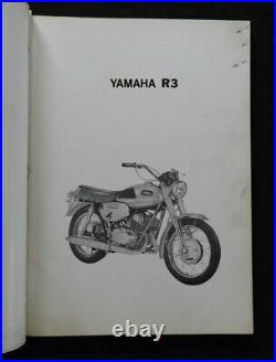 1969 Yamaha Modèle R3 350 de Course Moto Pièces Catalogue Manuel Belle