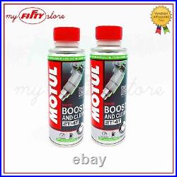 2X MOTUL Boost Et de Nettoyage Moto Nettoyeur Vannes Injecteurs Carburateur