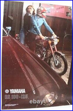 AFFICHE POSTER MOTO 1974 YAMAHA RS 100 125 + cinema AFRICAN QUEEN + American car