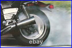 AFFICHE POSTER MOTO YAMAHA V-MAX V MAX 1200 PERIOD ORIGINAL MADE in JAPAN BURN