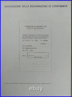 ANCILLOTTI Fh 250 Moto 1978 Dgm Document Original Approbation