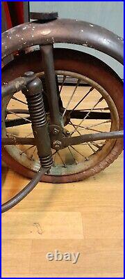Ancienne remorque mono roue pour vélo cyclomoteur moto année 30 50