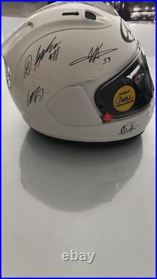 Arai RX7 V Casque de collection/ utilisable Signé par mains des pilotes moto GP