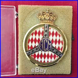 Badge calandre Automobile Club de Monaco des années 50 ACM