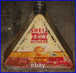 Bidon huile SHELL X-100 moto / jawa terrot mobiloil aeroshell bsa cz indian