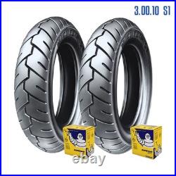 Coppia Pneus Michelin 3.00-10 S1 + Chambres À Air