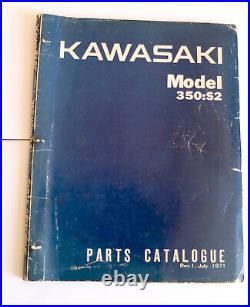 Kawasaki S2 350 1971-72, Parts Catalogue D Epoque