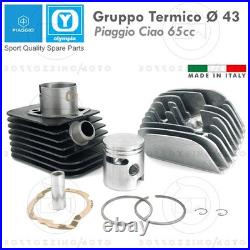 Kit Cylindre Olympia 65Cc Ø43 Spinotto 12Mm Piaggio Ciao Ciao Px 50