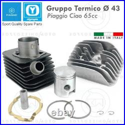 Kit Cylindre Olympia 65Cc Ø43 Spinotto 12Mm Piaggio Ciao Ciao Px 50