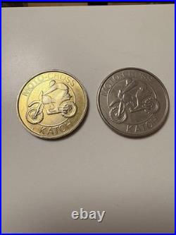 Lot de 2 pièces de course en or et en argent pour médailles Moto-Cross Katoh
