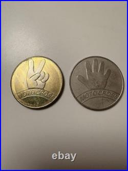 Lot de 2 pièces de course en or et en argent pour médailles Moto-Cross Katoh