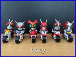 Lot de figurines Kamen Rider six pièces moto miniature rétro de collection 15+