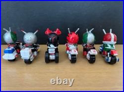 Lot de figurines Kamen Rider six pièces moto miniature rétro de collection 15+