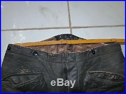 Moto Vintage Ancien Pantalon Cuir 1930/1950 Taille 44 Homme Confortable