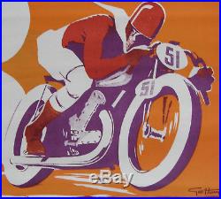 Mcf Motocycle Club De France. 1 X Affichette. Geo Ham. Format 40 X 30 CM