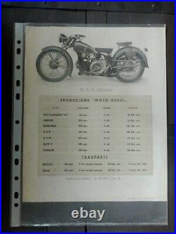 Moto Guzzi Gtv 500 Brochure Publicitaire D'Origine L'Époque Années'30
