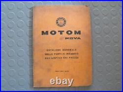 Motom Nova 1965 Catalogue Général Parties Remplacement de Collection et les Prix