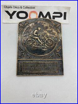 Objet ancien Médaille argent compétition moto ancienne 1923 Paris / Nice Old