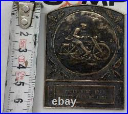 Objet ancien Médaille argent compétition moto ancienne 1923 Paris / Nice Old