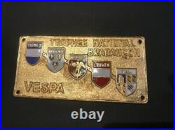 PLACCA VESPA CLUB TROPHEE NATIONAL BRABANCON belgique TIENEN WAVRE BRUXELLES