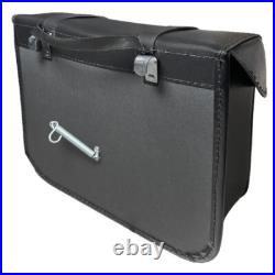 Paire de sacoches tradi SPORFABRIC mobylette vélo solex vintage noire lanière