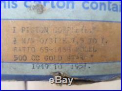 Piston neuf d'origine BSA 500 cc GOLD STAR 1949 à 1951 Ratto 65-1468 model