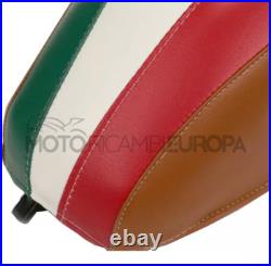 Selle Marron Pour Giaggio Vespa 50 Special R L N Avec Gobbe Tricolore Selle Marron Pour Giaggio Vespa 50 Special R L N Avec Gobbe Tricolore
