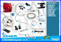 Set Renovation Pièces de Rechange Accessoires Vespa 50L 50N 50R Ans 60 Feux Rond